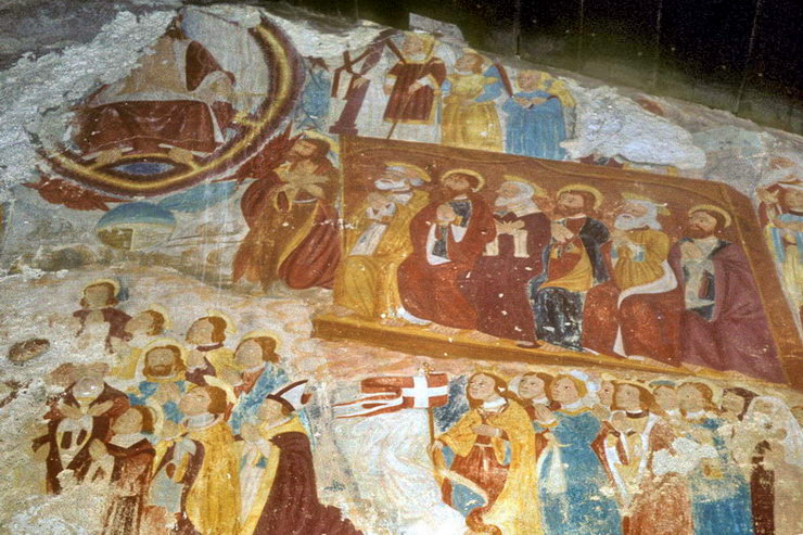 Chapelle Saint-Sixte de Mlezet - Jugement dernier - Dfil des Aptres et des Justes