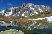 Haute Clare - Lac Long des Muandes - Pointe des Cerces et Roches de Crpin, avant l'croulement du 29 octobre 2016