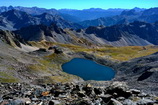 Pic du Lac Blanc - Vue plongeante sur le lac ponyme