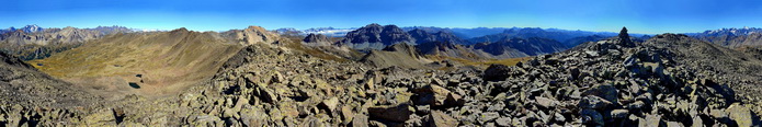 Haute Clarée - Pic du Lac Blanc (2980 m), panorama depuis le sommet