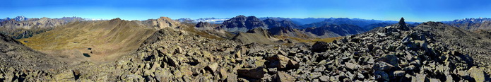 Haute Clare - Pic du Lac Blanc (2980 m), panorama depuis le sommet