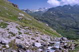 Haute Clarée -  Verrou du Lac Rouge - Au loin, le Mont Thabor (3178 m)