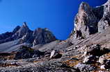 Haute Clarée -  Verrou du Lac Rouge et Pointe de l'Androsace (2886 m) vus de la Montagne des Travers