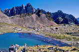 Haute Clarée - Col du Chardonnet (2638 m) - Lac Inférieur de la Mine (2600 m) - Crête du Queyrellin (2935 m)