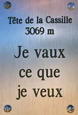 Haute Clarée - Plaque de la croix de la Cassille