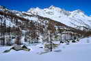 Haute Clarée - Chalets de Lacha (1828 m) - La Meuille (1830 m) au fond