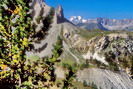 Bardonnèche - Bardonècchia - Vallée de Mélezet -  Comba della Gorgia - Côte Névachaise et massif des massif des Écrins