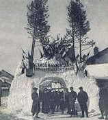Montgenèvre - Concours international de ski de 1907 - Arc de triomphe