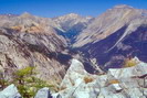 Vallée Étroite - Valle Stretta - Vers l'amont en France - Les Granges de la Vallée Étroite - Mont Thabor (3178 m)