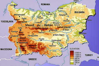 Carte de Bulgarie