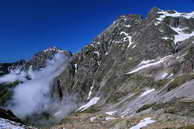 Lacs de Crupillouse - Les Choucires Vertes (3058 m), Pointe des Moutires (3052 m)