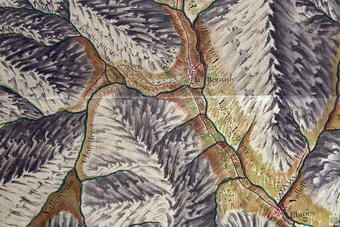 Massif des Écrins - Vallée du Vénéon - La Bérarde - Minutes de la carte de Bourcet de la Saigne