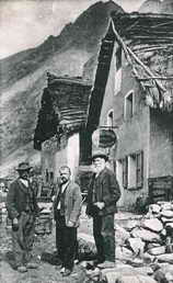 La Brarde vers 1920 - Les guides-paysans Pierre, Jules et Hippolyte Rodier