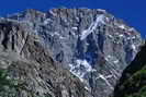 La Brarde - La face nord-ouest de l'Ailefroide (3954 m) en vue des abords du hameau