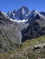 Massif des crins - Dme de Neige (4015 m) et Clocher des  crins (3808 m), Glacier de Bonne Pierre