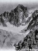 Massif des crins - Dme de Neige (4015 m) et Clocher des  crins (3808 m), Glacier de Bonne Pierre