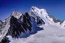 Barre des crins (4102 m) - Face nord et Glacier Blanc