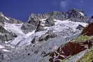 Barre des crins (4102 m) - Face sud-ouest et Glacier du Vallon de la Pilatte