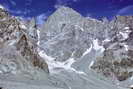 Barre des crins (4102 m) - Face sud, vue depuis le Glacier Noir suprieur