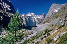 Barre des crins (4102 m) - Glacier Noir - Au fond, le Pic Coolidge et le Fifre