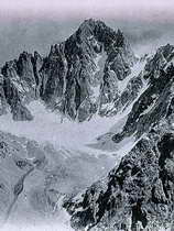 Dme de Neige des crins (4015 m) - Face nord-ouest du Dme et Glacier de Bonne Pierre