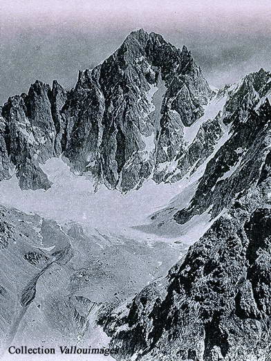 D�me de Neige des �crins (4015 m) - Face nord-ouest du D�me et Glacier de Bonne Pierre