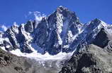 Dme de Neige des crins (4015 m) - Face ouest du Dme et Glacier de Bonne Pierre