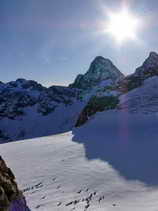 Vallon de la Lavey - Les Rouies (3589 m) depuis la Brche de l'Olan (2970 m)