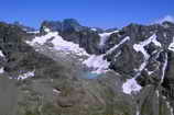 Lac des Rouies (2722 m) - Vue gnrale depuis l'Aiguille de l'Olan (3373 m)