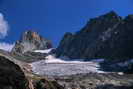 Lac des Rouies - Glacier et Col de la Lavey (3309 m) - Pointe du Vallon des tages (3564 m)