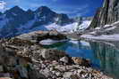 Vallon de la Mariande - Lac du Salude (2573 m) - Bec du Canard (3268 m) et Aiguille des Arias (3402 m)