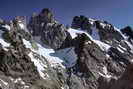 Massif des crins - Col du Sl (3283 m) -Pic Sans Nom (3913 m) et Mont Pelvoux (3943 m)