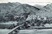 Haute Provence - Haute Bléone - La Javie (vers 800 m) - Vue générale - Pont sur la Bléone