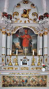 Jura - Chapelle-des-Bois (1080 m) - glise Saint-Jean-Baptiste - Retable baroque (1743)