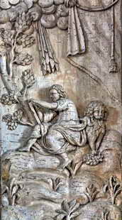 Jura - Chapelle-des-Bois (1080 m) - Église Saint-Jean-Baptiste - Chaire à prêcher du XVIIIe siècle - Panneau sculpté