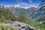 La Vallouise - Vue d'ensemble de la vallée et hauts sommets