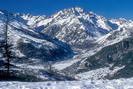 La Vallouise - Vue générale de Vallouise et Pelvoux, depuis le Col de la Pousterle