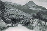 La diligence sur la route de Vallouise dans les années 1900