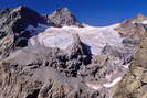 L'Eychauda, Col des Grangettes (2684 m) - Glacier de Séguret Foran, Pic Gardiner (3440 m) à gauche, Dôme de Monêtier (3504 m) à droite