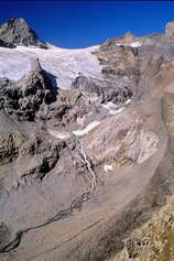 L'Eychauda - Glacier de Séguret Foran - Vallum morainique abandonné par le glacier