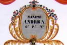 Le Grand Parcher - Chapelle Saint André - Cartouche SANCTE / ANDREA / Oa Po Ns