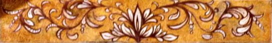 Cadran sud-ouest - Bandeau de décoration - Rinceau feuillagé
