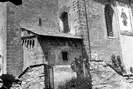 Vallouise - Place de l'Église entre les deux guerres, cimetière, porte en fer forgé