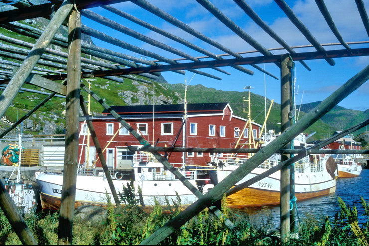 Ballstad - Port de pche et rorbu - Schoirs  morue