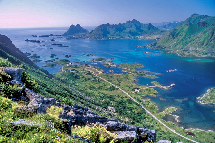 Stamsund - Depuis le sommet du Nubban - Finnstadpollen