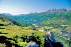 Stamsund - Depuis Nordheia - Himmeltindan (931 m) - Storfjorden (lac et village)