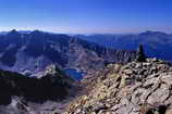 Balcons du Mercantour - Lac de Rabuons (2500 m) vu du Mont Tnibre (3031 m)