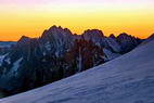 Mont-Blanc - Au sommet de l'Aiguille du Goter (3863 m) - Aiguille Verte (4121 m) et Droites (4000 m)