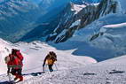 Mont-Blanc - Monte au Mont Blanc au dessus du Refuge Vallot