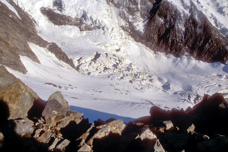 Tte Rousse - Coucher de soleil sur le Glacier de Bionnassay